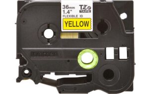 Brother P-touch Schriftband TZe-FX661 36mm, Schwarz auf Gelb