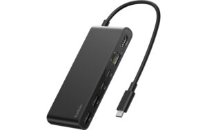Belkin Connect 8-in-1 USB-C Hub Dual USB-C Ports, Schwarz