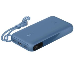 Belkin BoostCharge Powerbank Display, 20.000mAh, 20W, Blau