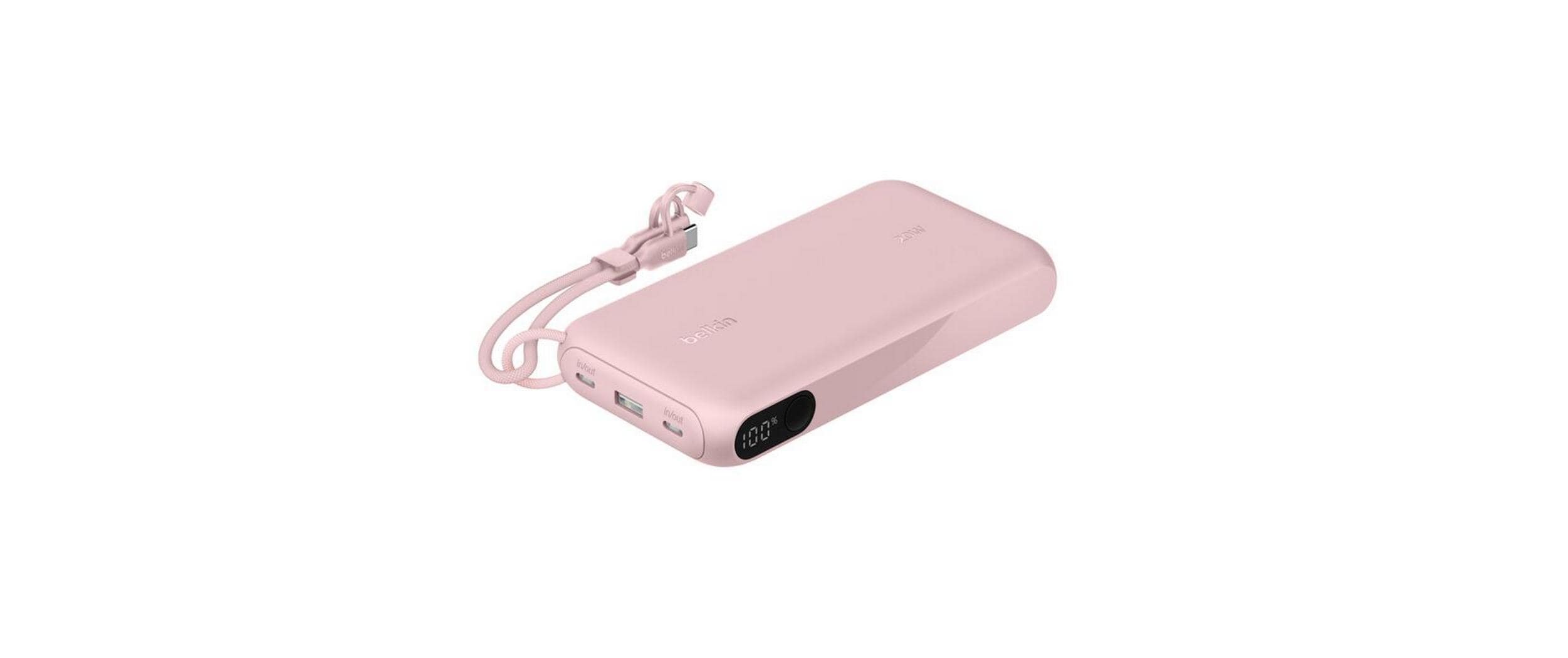Belkin BoostCharge Powerbank Display, 20.000mAh, 20W, Pink