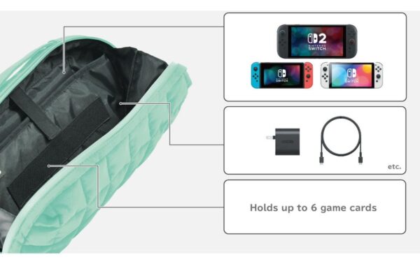 1989919_4 - Mediatech Nintendo Switch 2 Tasche Green Quilted Switch 2 Case
