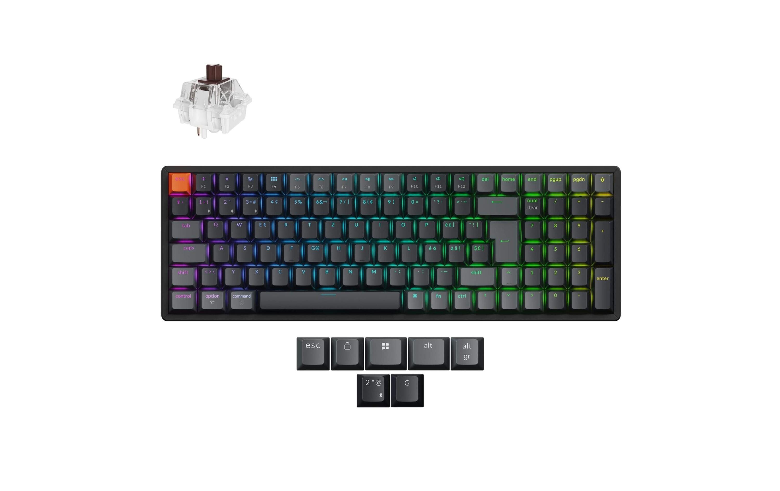 1990837_1 - Mediatech Keychron K4 QMK v3 Brown Switch, CH CH QWERTZ, ISO
