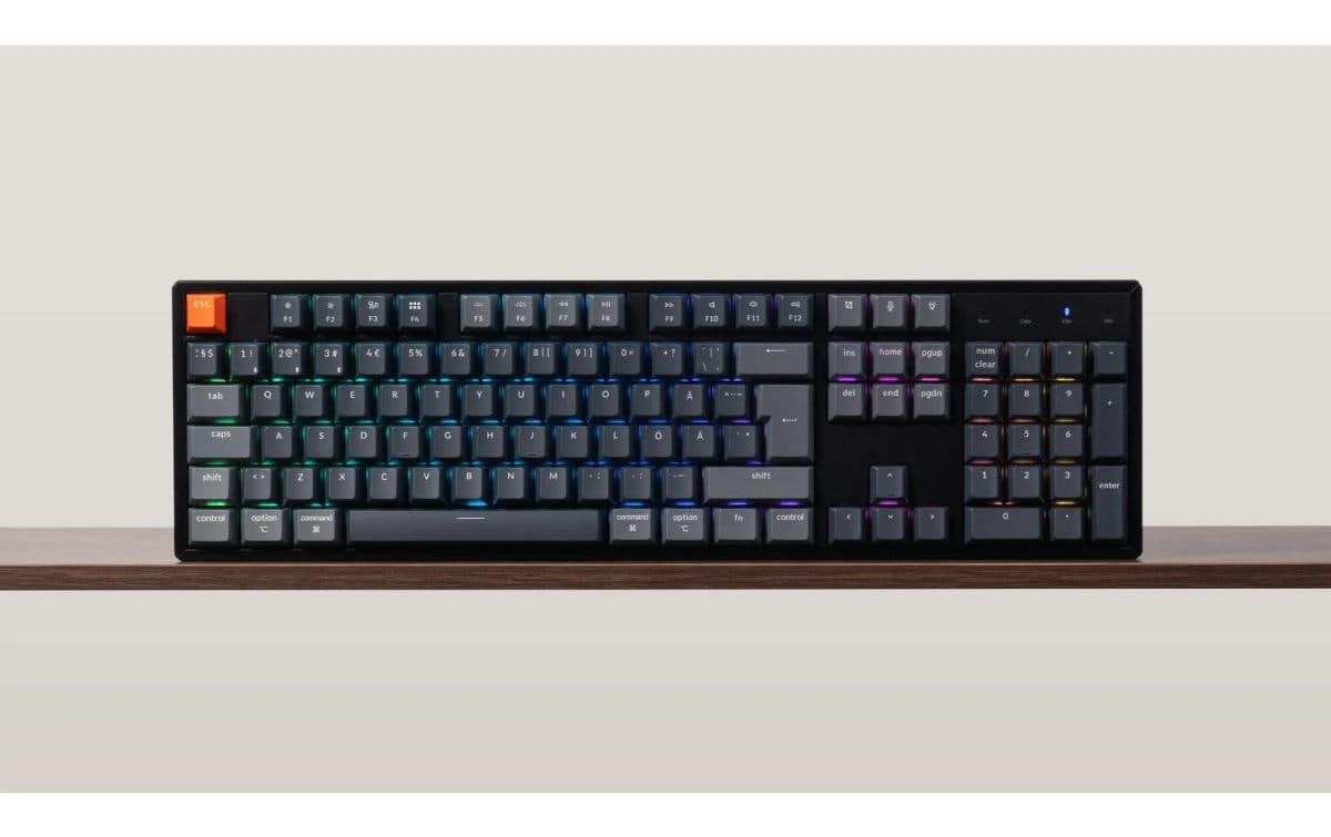1990840_3 - Mediatech Keychron K10 QMK v2 Red Switch, CH CH QWERTZ, ISO