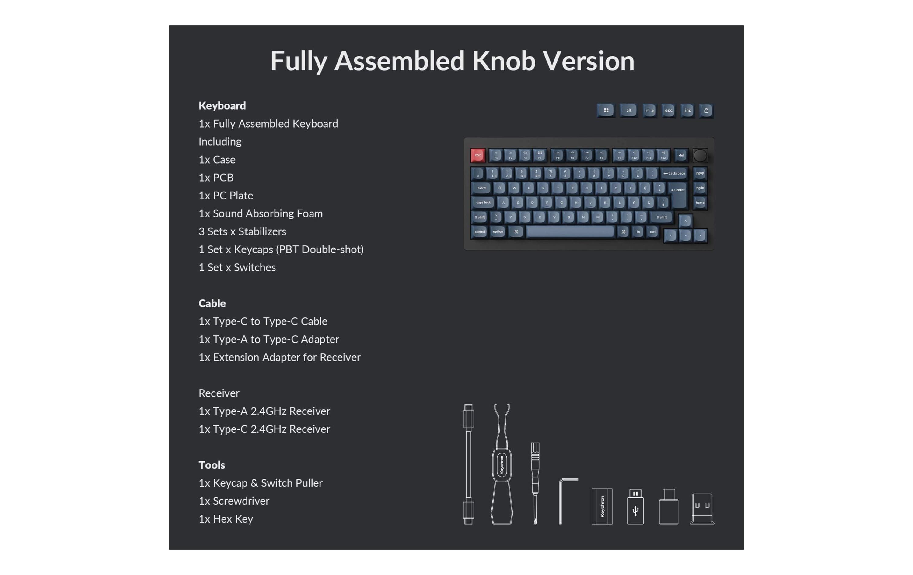 1990844_6 - Mediatech Keychron V1 Max Black Brown Switch, CH CH QWERTZ, ISO