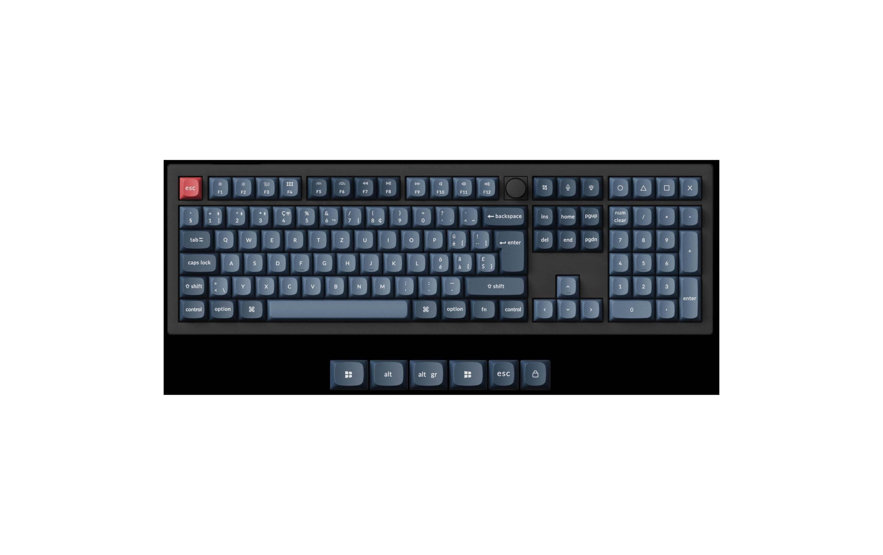 1990850_4 - Mediatech Keychron V6 Max Black Brown Switch, CH CH QWERTZ, ISO