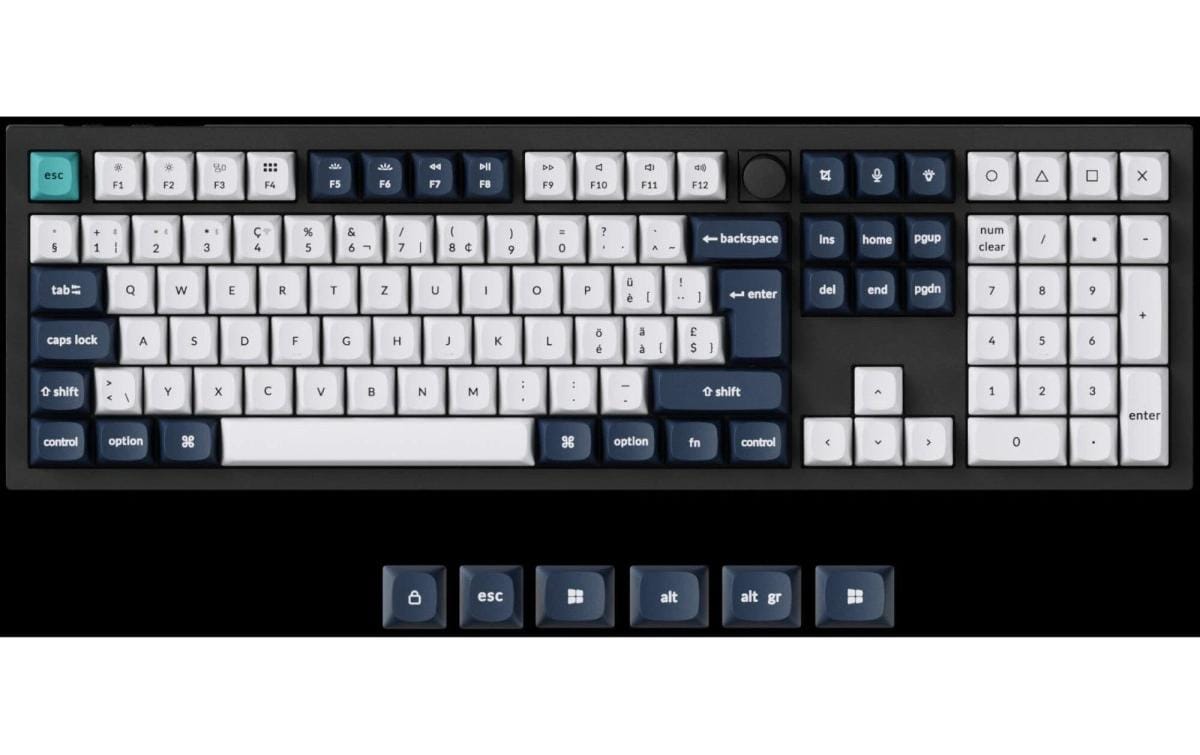 1990858_3 - Mediatech Keychron Q6 Max Black QMK Brown Switch, CH CH QWERTZ, ISO