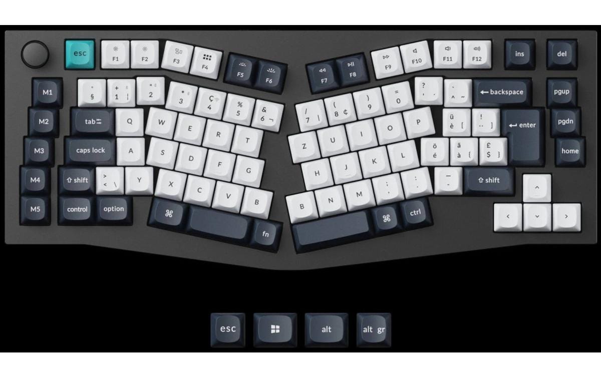 1990860_1 - Mediatech Keychron Q10 Max Black QMK Brown Switch, CH CH QWERTZ, ISO