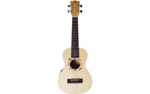 Flight Ukulele Concert Spruce/Zebrano CEQ Ukulele, Gigbag, PU