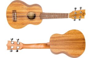 Flight Ukulele Soprano - Zebrano Ukulele, Gigbag