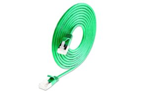 Slim Wirewin Patchkabel: U/FTP, 15cm, grün Cat.6A, LSOH, Klinke nicht brechbar, 3.8mm