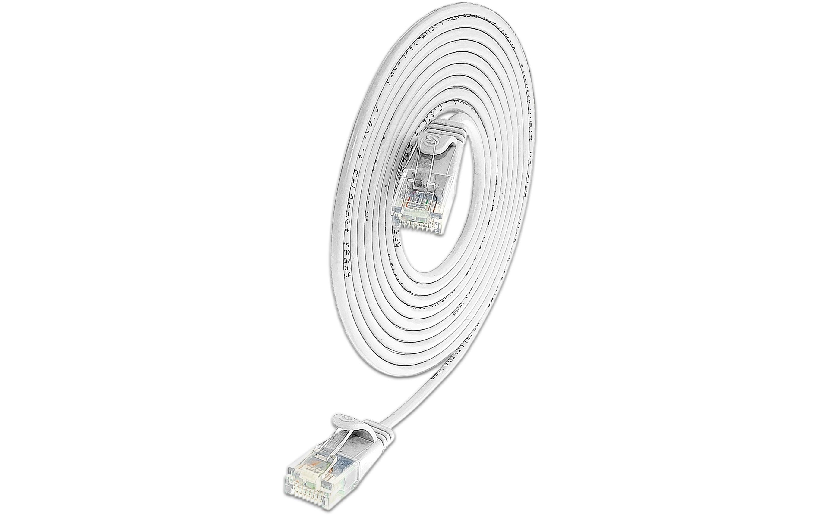 1991929 - Mediatech SLIM Patchkabel: U/UTP, 1.5m, weiss Cat.6A, LSOH, Klinke nicht brechbar, 3.6mm kaufen Schweiz | Mediatech.ch