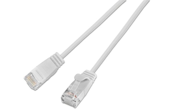 1991929_1 - Mediatech SLIM Patchkabel: U/UTP, 1.5m, weiss Cat.6A, LSOH, Klinke nicht brechbar, 3.6mm