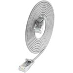 SLIM Patchkabel: U/UTP, 5m, grau Cat.6A, LSOH, Klinke nicht brechbar, 3.6mm