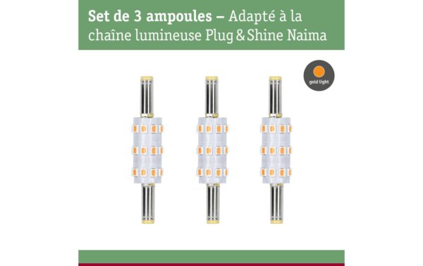 1993266_1 - Mediatech Plug & Shine LED Stecksockel Naima Ersatz Ersatzleuchtmittel 3er-Set 2200K 90lm