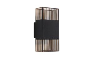 LED Wandleuchte Tharin IP44 3000K 120x104m Tharin IP44 3000K 120x104mm 2x3,7W Schwarz