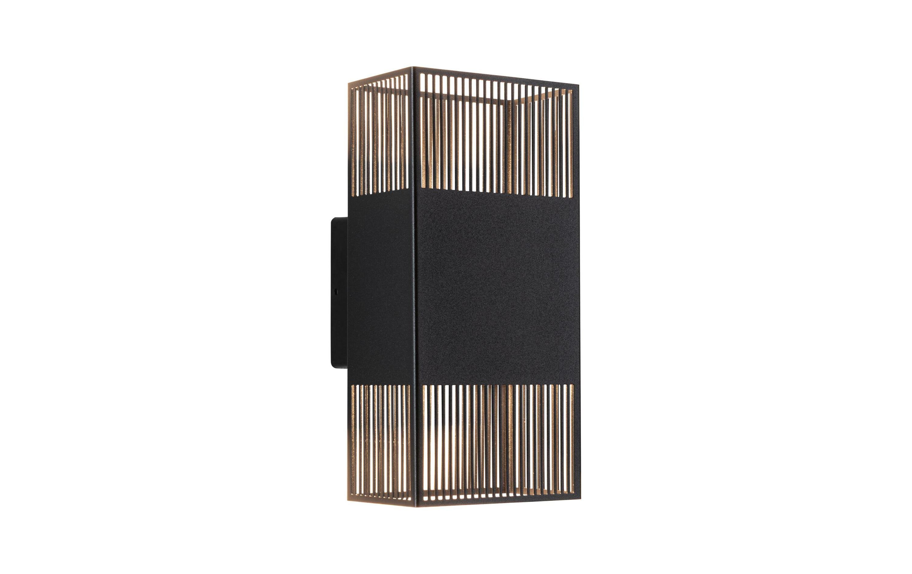 LED Wandleuchte Tharin IP44 3000K 120x104m Tharin IP44 3000K 120x104mm 2x3,7W Schwarz