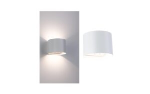 LED Akkuwandleuchte Nyora IP44 3000K 135x1 Nyora IP44 3000K 135x120mm 2x1W Weiss