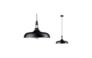 Pendelleuchte Juna E27 max. 20W Schwarz matt, Champagner dimmbar Metall