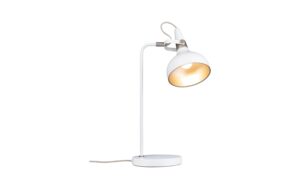 Tischleuchte Juna E14 max. 20W Weiss matt, Weiss matt, Champagner Metall