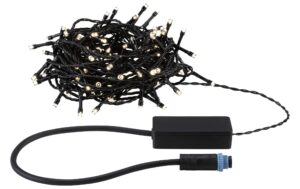 Plug & Shine LED Lichterkette Yuna WM Yuna Warmweiss 12, 4m IP44 2, 5W Schwarz