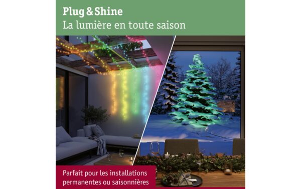 1993298_4 - Mediatech Plug & Shine LED Lichterkette Yuna RGB Yuna RGB 12,4m IP44 5W Schwarz
