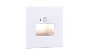 LED Wandeinbauleuchte Edge Quadro eckig 80 80x42mm 1,2W 25lm 230V 2700K Weiss matt