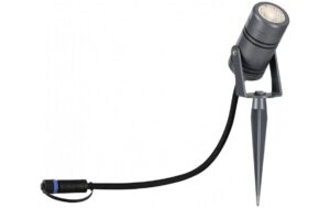 Plug & Shine LED Aussenstrahler Radon Einz Radon Einzelspot IP65 3000K 11W Grau