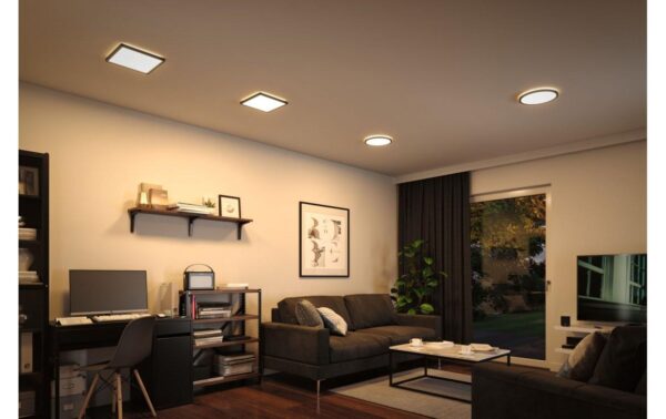 LED Panel Atria Shine Backlight rund 190mm rund 190mm 11,2W 850lm 3000K Schwarz