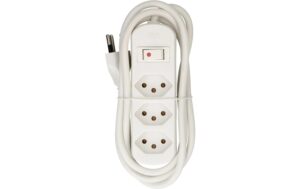 Steckdosenleiste Basic Line 3x Typ 13 ws ws Schalter 1.5m Green+Fair