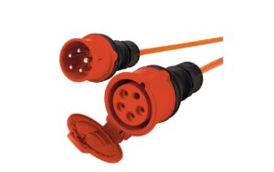 STEFFEN Verlängerungskabel 400V PUR 5m 5x2.5 mit Stecker & Kupplung CEE16/5