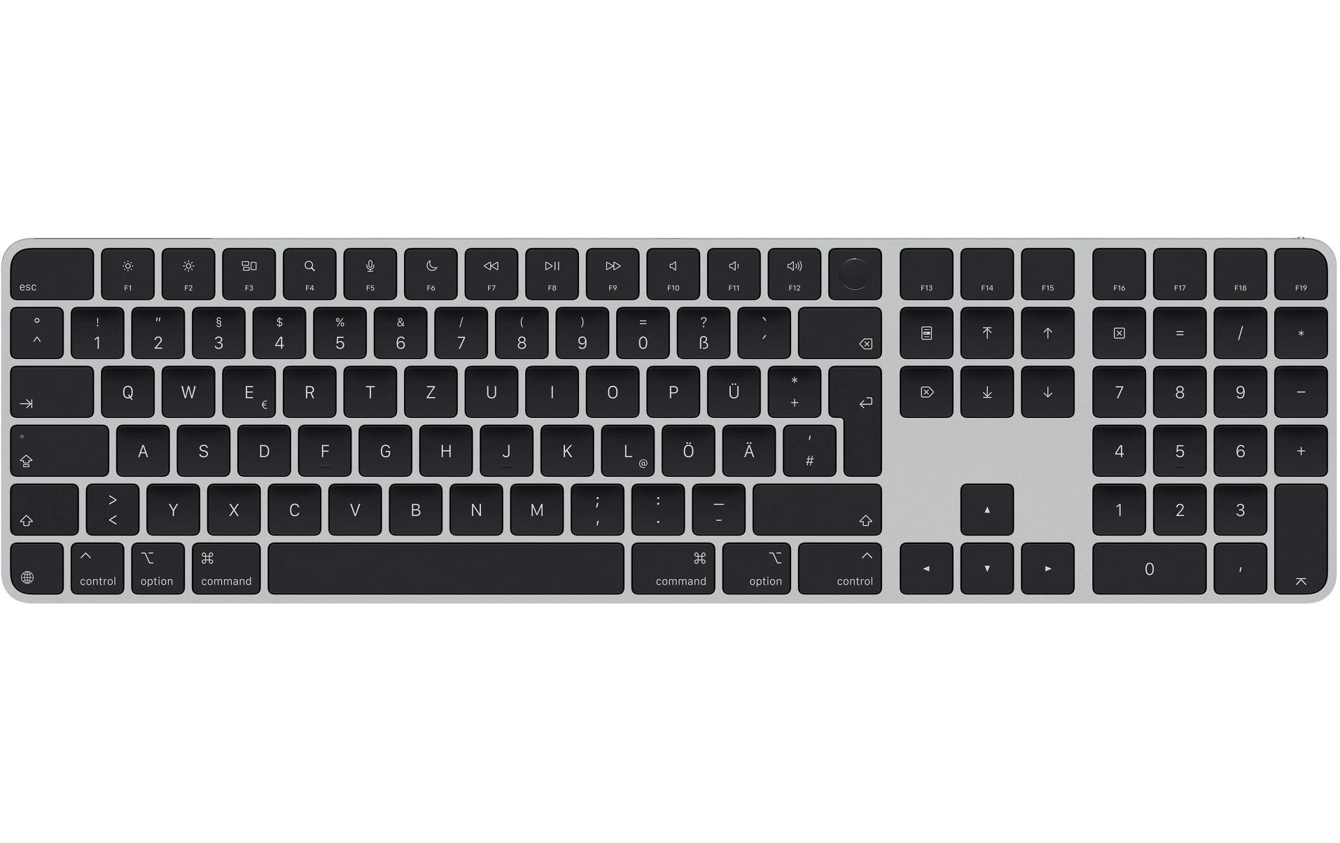 1994304 - Mediatech Apple Magic Keyboard NUM Schwarz DE Layout Bluetooth Keyboard mit Touch ID, DE kaufen Schweiz | Mediatech.ch