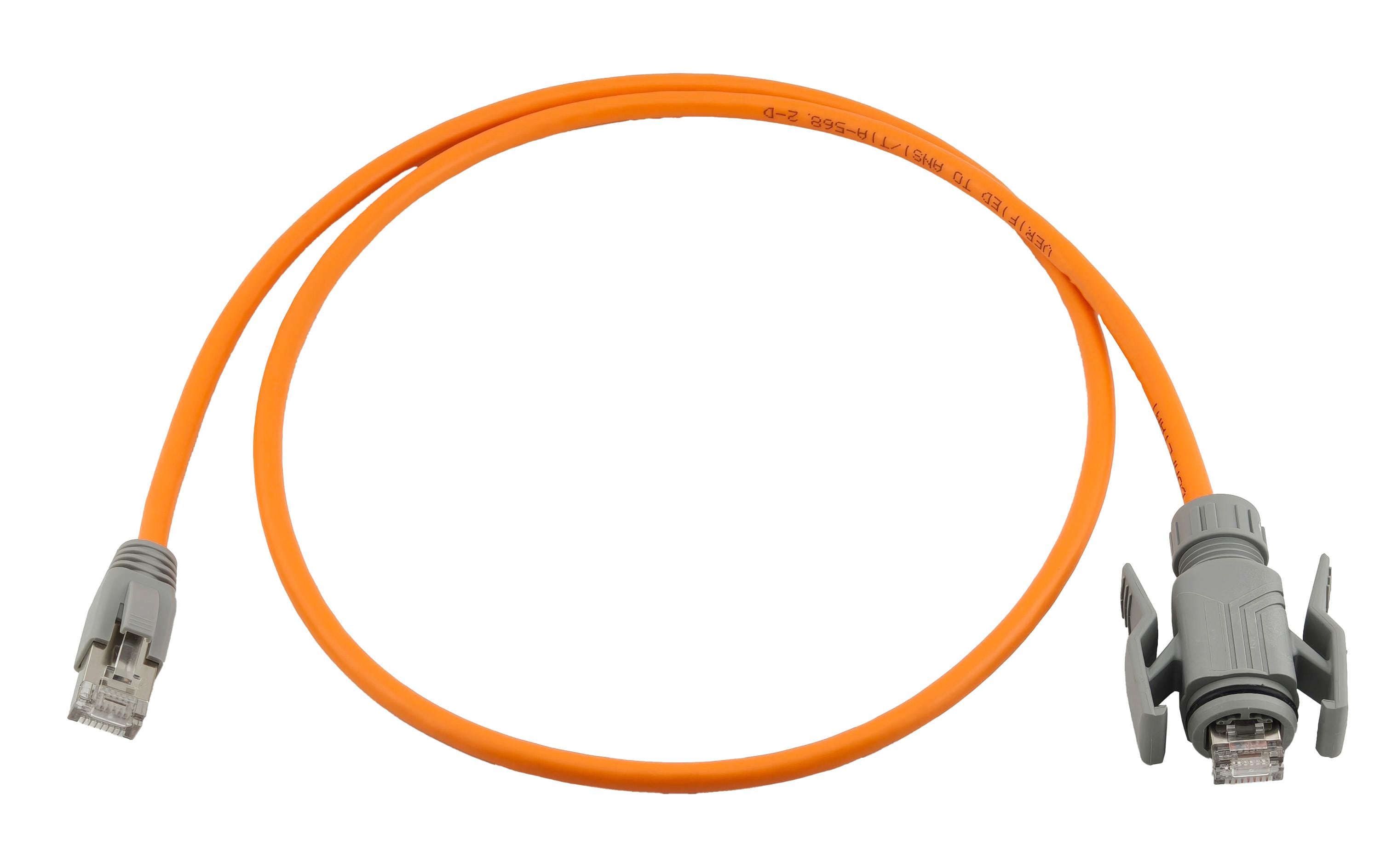 Wirewin Patchkabel: S/FTP, 7.5m, orange Cat.6A, PUR, 6mm, RJ45 (IP67) - RJ45 kaufen Schweiz | Mediatech.ch