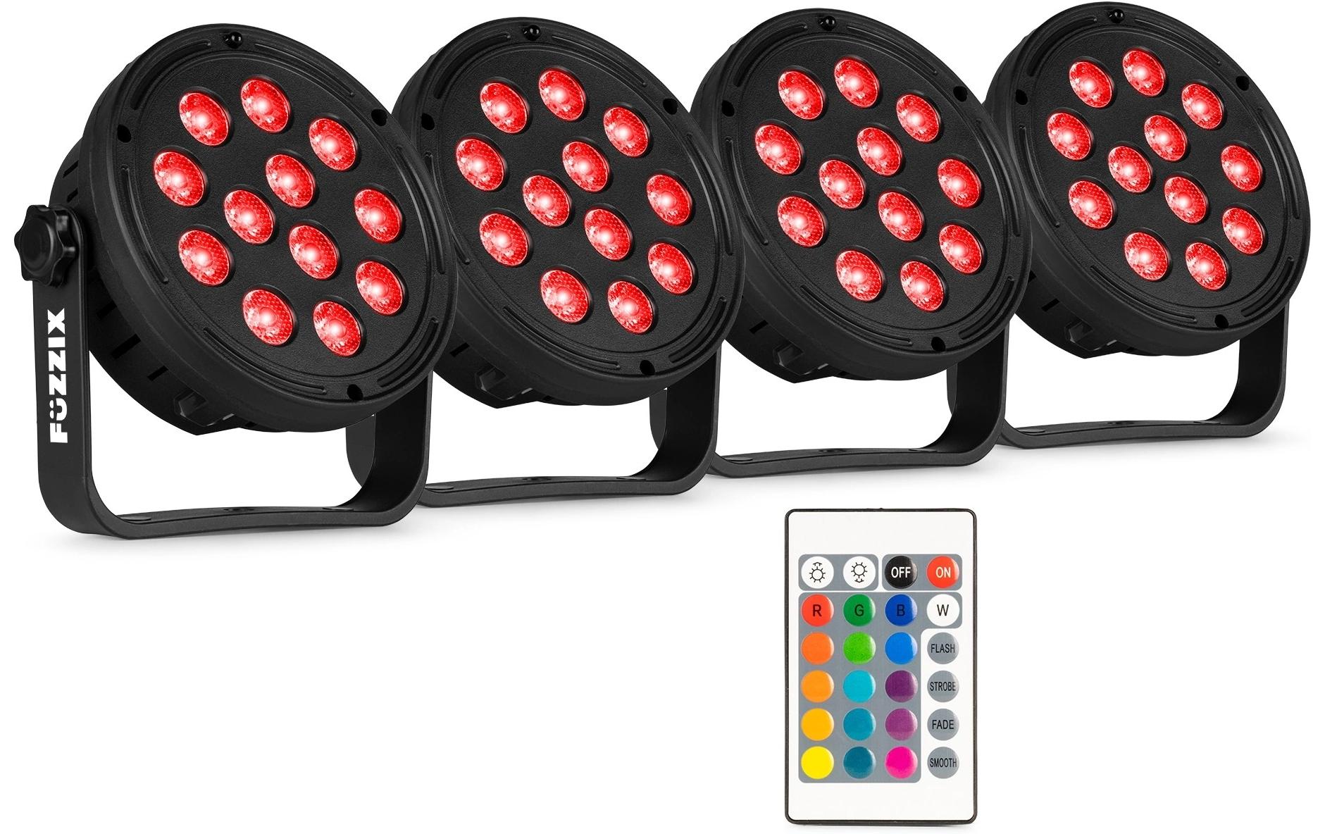 Fuzzix Comet M12 Party Par Set, 12x RGB, 4 Stück