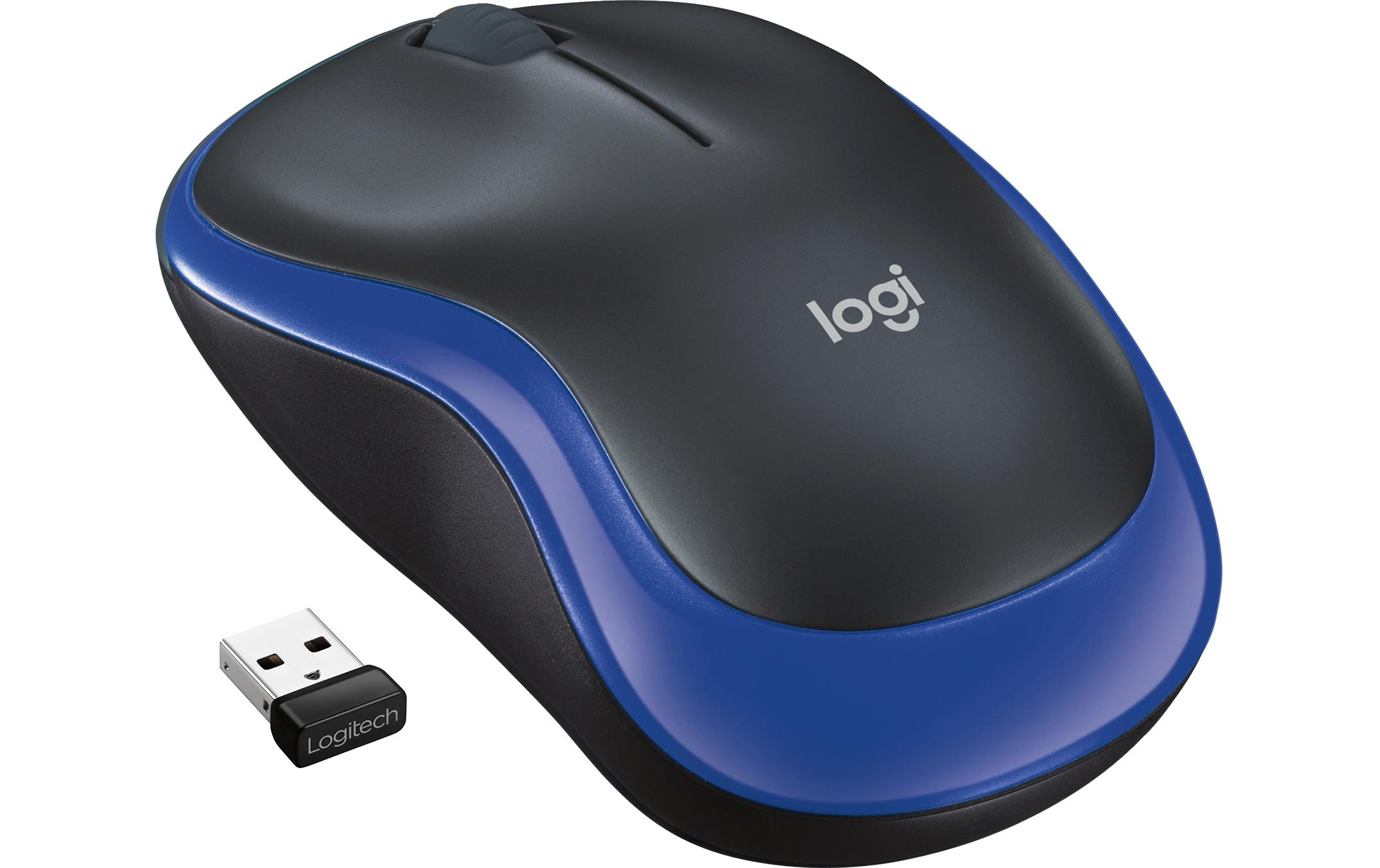 1996803 - Mediatech Logitech M185 wireless Mouse Blue USB 2.4GHz verstaubar kaufen Schweiz | Mediatech.ch