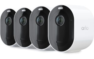 Arlo VMC4470P IP Kamera 4er Set Arlo Pro 6 2K Securety Kamera weiss