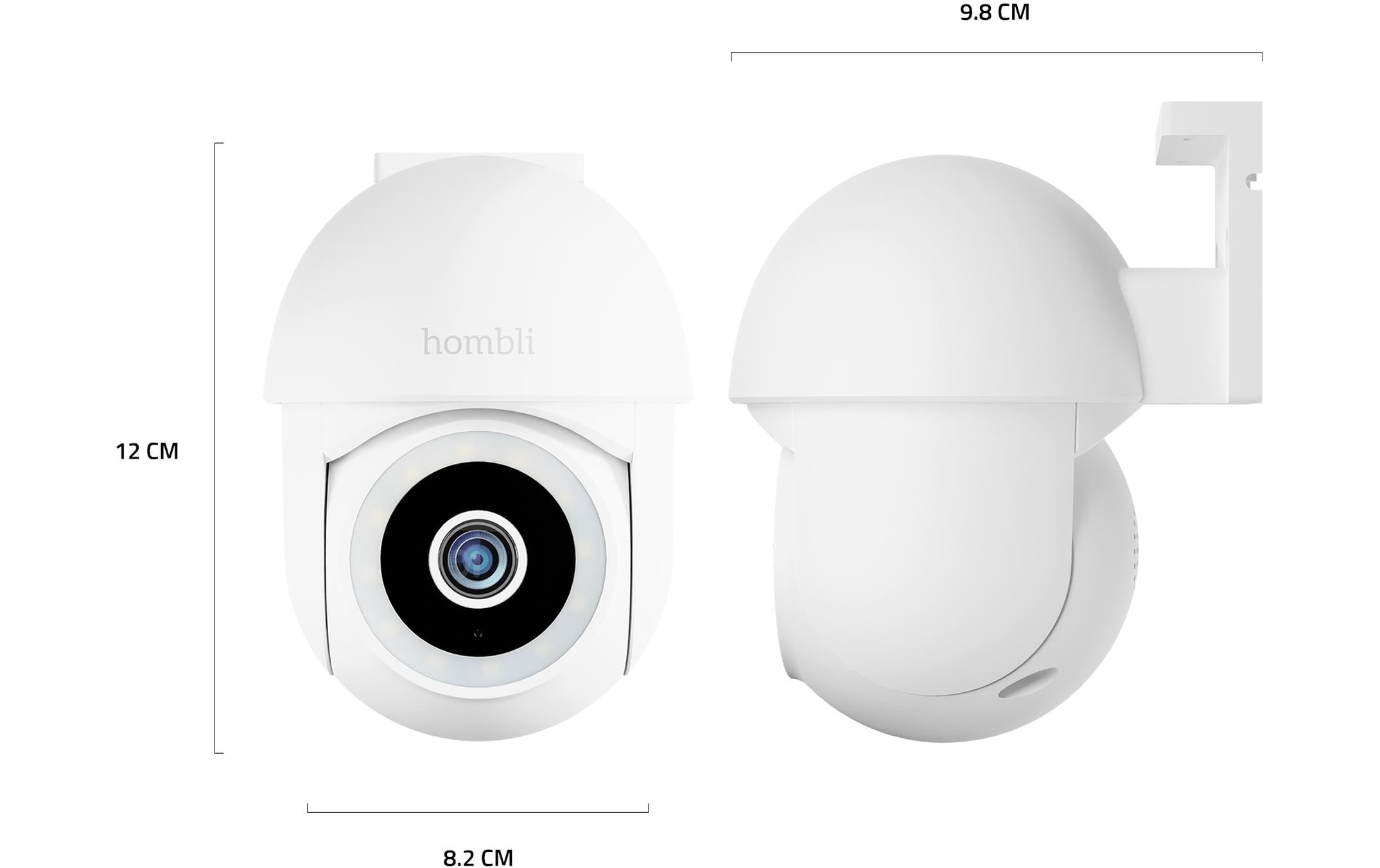 1998777_1 - Mediatech Hombli Smart Pan & Tilt Cam 2K, weiss, IP65, USB C
