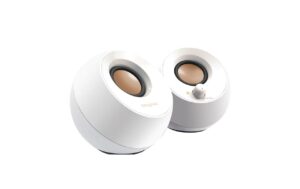 Creative Pebble 2.0 Lautsprecher 3, 5 mm Stereoklinke, USB Powered, weiss