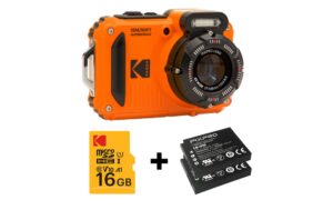 Kodak Unterwasserkamera WPZ2 orange inkl. Zusatzakku und 16GB microSD