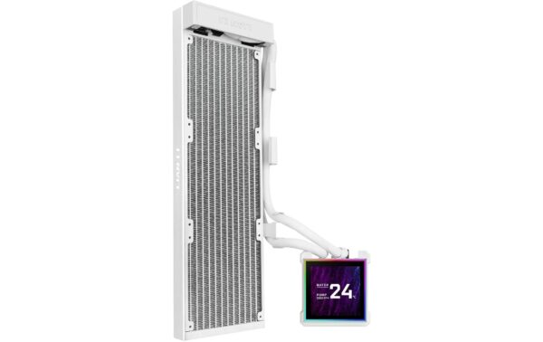 2000203_1 - Mediatech Wasserkühler Lian Li Hydrosh. 2 LCD-S 360N AMD und Intel, Weiss, Fanless