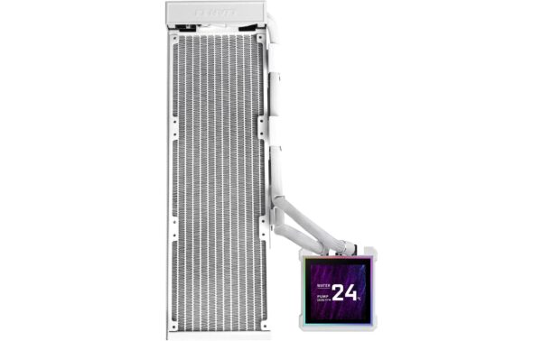 2000203_2 - Mediatech Wasserkühler Lian Li Hydrosh. 2 LCD-S 360N AMD und Intel, Weiss, Fanless