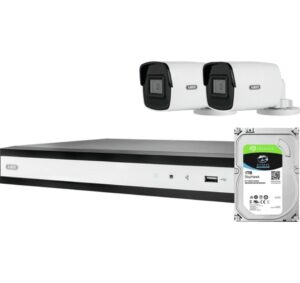ABUS ABUS Komplett-Set TVVR36423T 2x PoE Mini Tube-Kameras mit NVR