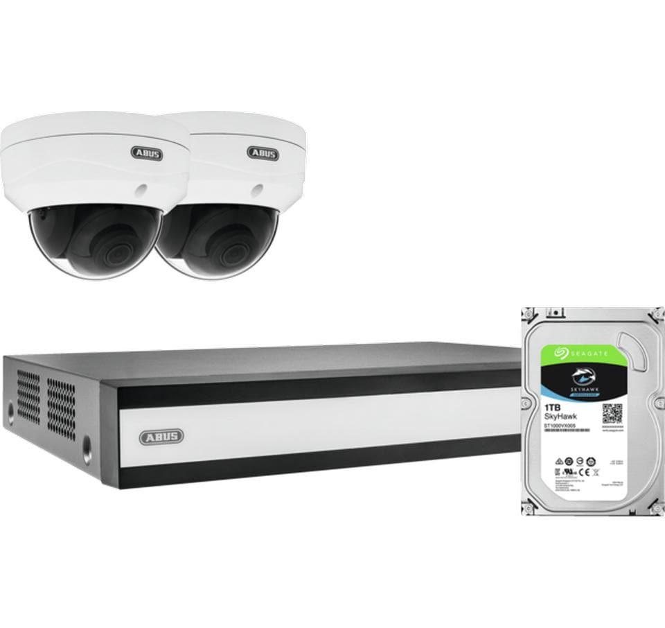 ABUS Komplett-Set TVVR36423D 2x PoE Mini Dome-Kameras mit NVR kaufen Schweiz | Mediatech.ch