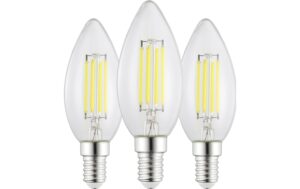Eglo Leuchtmittel E14 Kerze 3er Pack 2.2W, Warmweiss, 2700K, nicht dimmbar