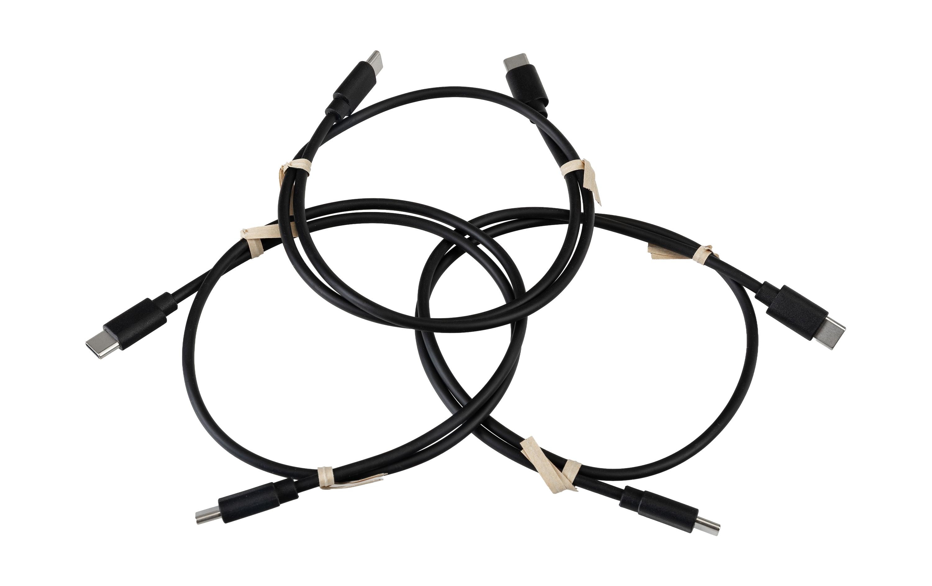 2007649_1 - Mediatech NIZE USB- Kabel C-C schwarz 0.5m 27W / 480Mbps / 3 Stück