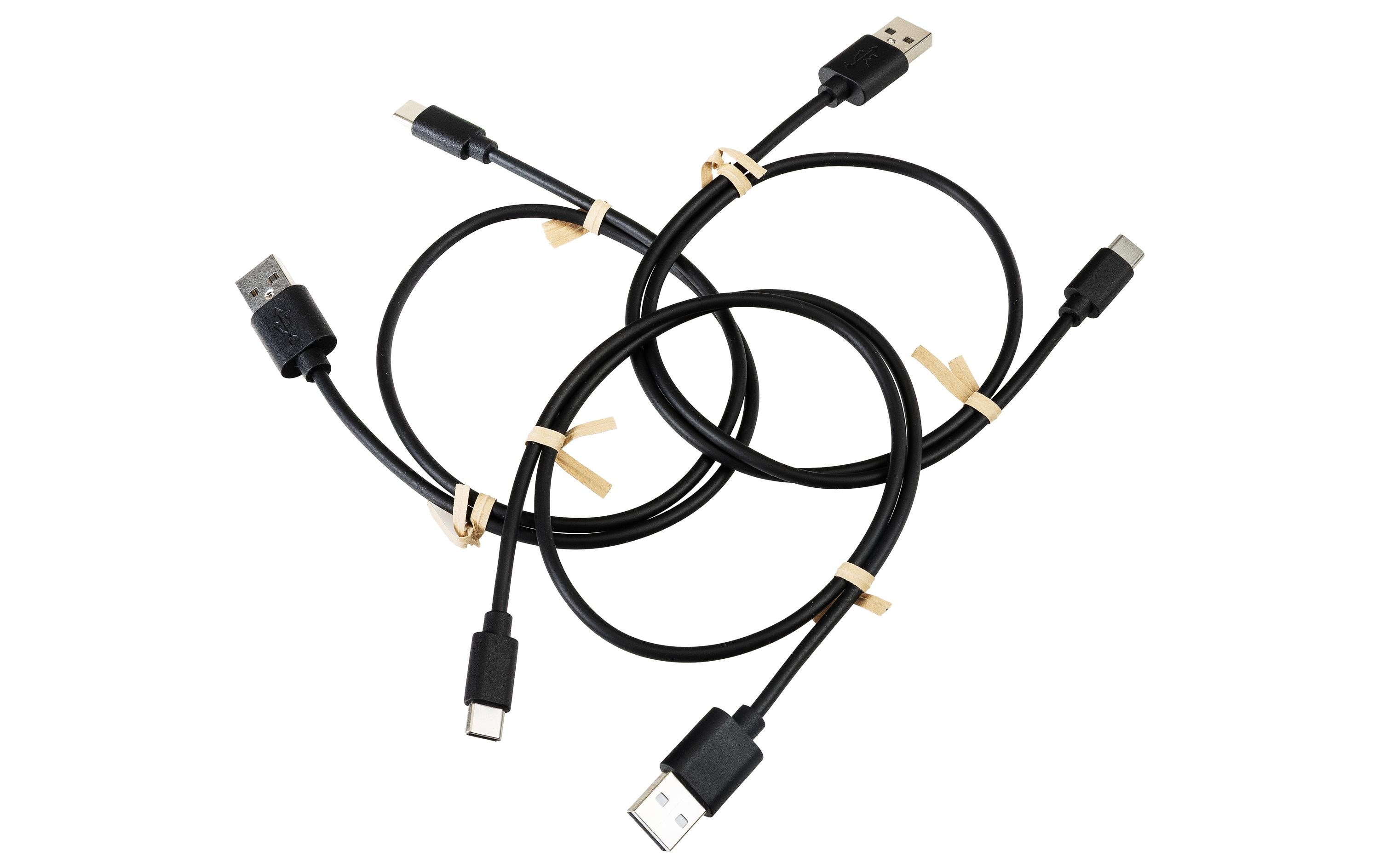 2007694_1 - Mediatech NIZE USB-Kabel A-C schwarz 0.5m 27W / 480Mbps / 3 Stück
