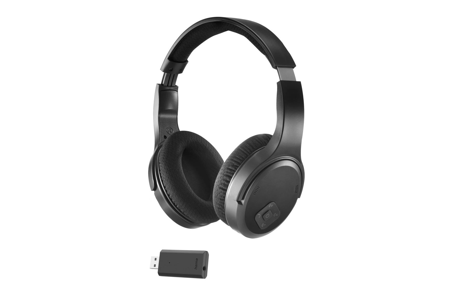 2014998 - Mediatech Hama TV Kopfhörer Over Ear Schwarz BT, 2,4 GHz Dongle, bis 16h Akkulaufzeit