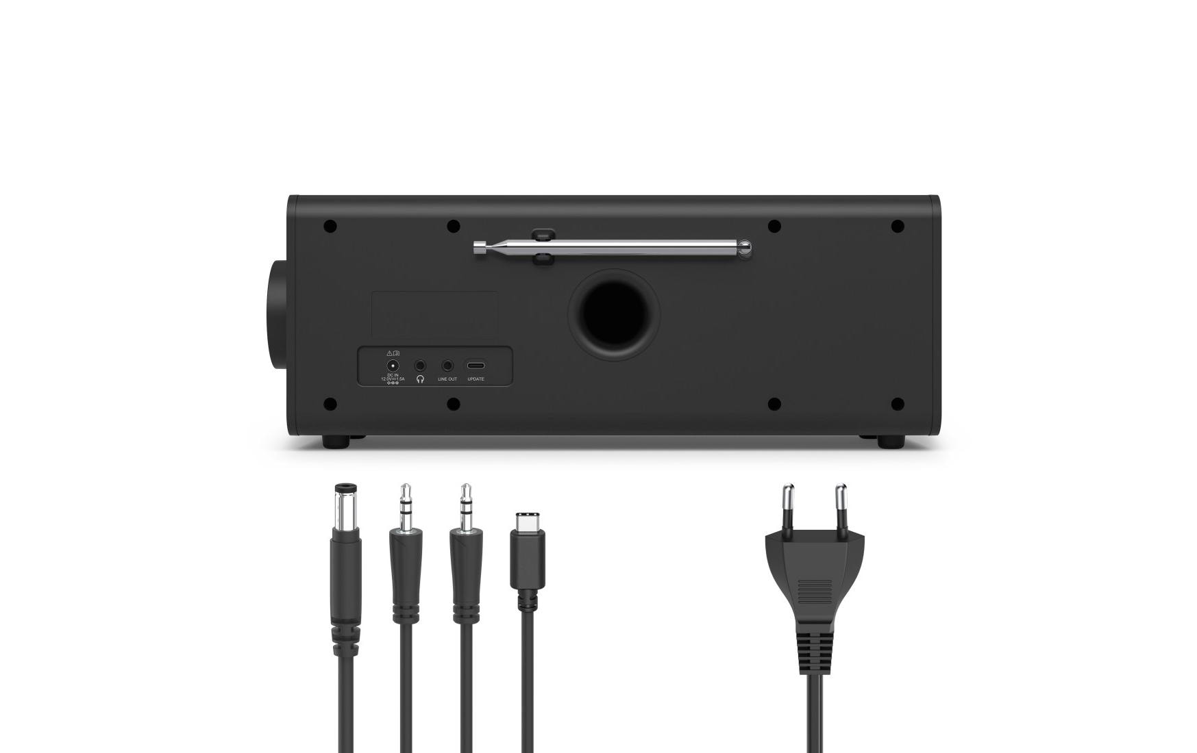 2015001_4 - Mediatech Hama Digitalradio DR2002, Stereo, Schwarz DAB/DAB+,FM, BT, Radiowecker