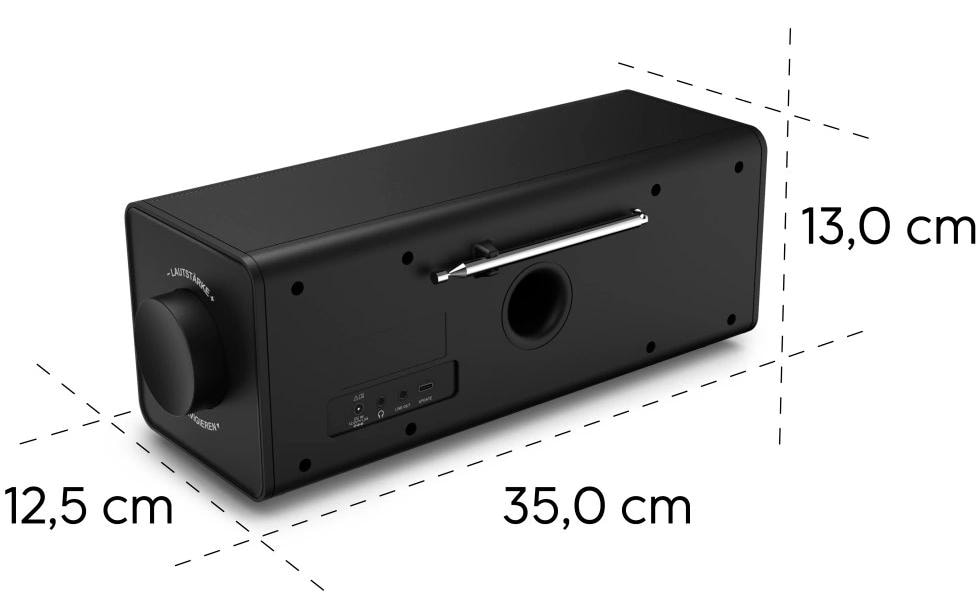 2015001_5 - Mediatech Hama Digitalradio DR2002, Stereo, Schwarz DAB/DAB+,FM, BT, Radiowecker