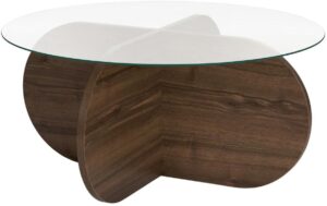 Woody Fashion Couchtisch Aeris 75 x 35 x 75 cm, Walnuss