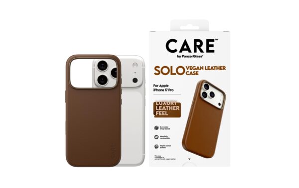 2017552_1 - Mediatech CARE SOLO Case, Brown iPhone 17 Pro